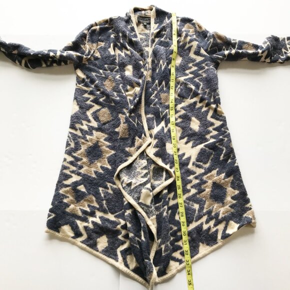 LUCKY BRAND Aztec Southwest Open Front Waterfall Cardigan Sweater Womens Small - Picture 9 of 9